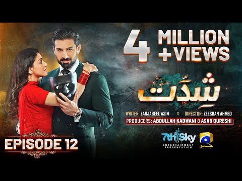 Shiddat Episode 12 [Eng Sub] - Muneeb Butt - Anmol Baloch - 19th March 2024 - HAR PAL GEO