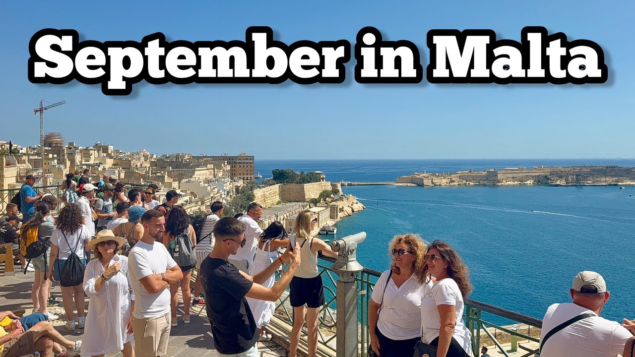 Malta in September - Live walk in Valletta 1st September 2025