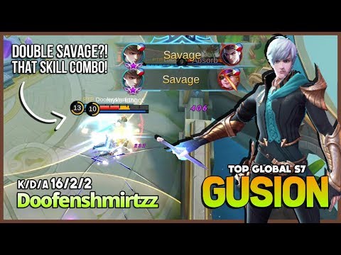 Double Savage from King of Gusion! Doofenshmirtzz Top Global Gusion S7 ~ Mobile Legends