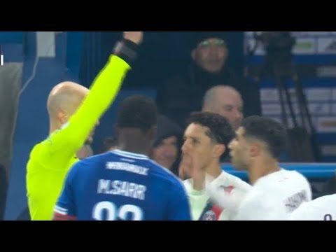 Achraf Hakimi Carton Rouge 🟥 | Strasbourg vs PSG 1-2 | Résumé & Buts | Ligue 1 26/27