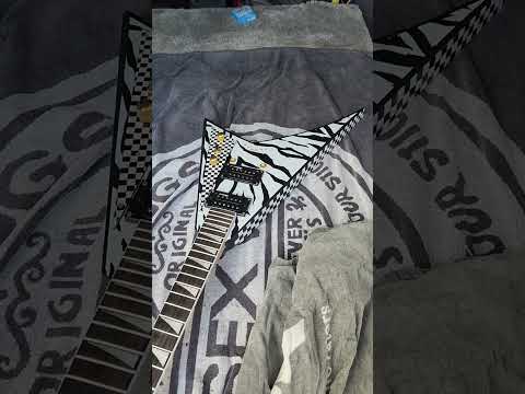 Jackson JS Series FSR JS32T Rhoads with Amaranth Fretboard 2019 - Custom White Tiger Checkerboard paint job image 12