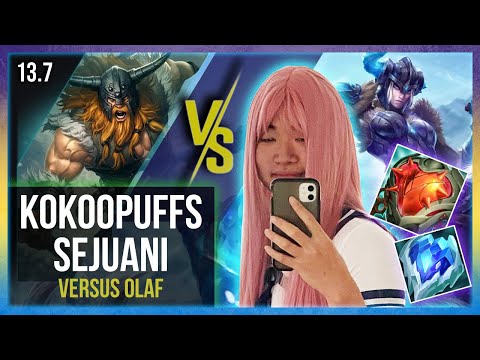 Kokoopuffs Sejuani vs Olaf - NA Challenger - LoL Patch 13.7 - Full Build Runes - Stream Gameplay