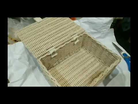 Шкатулка- коробочка из бумажной лозы. Обзор.