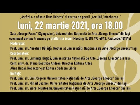 Serată poetică și muzicală dedicată Profesorului Gheorghe Duțică