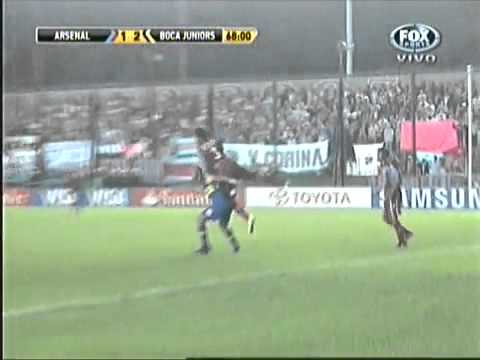 Arsenal 1 - Boca 2 Gol Pablo Ledesma / Copa Libertadores 2012