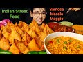 Eating Samosa Challenge Masala Maggie Big Bites Mukbang Asmr Eating Indian Street Food