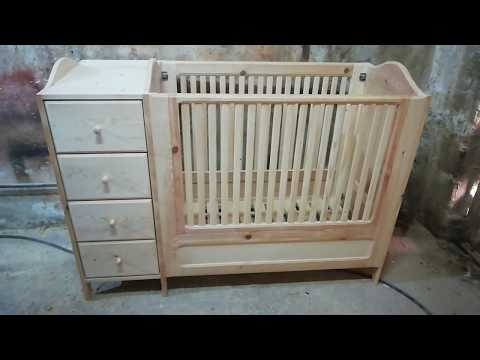 How to make a baby bed of old wood !!