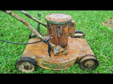 Old Very Rusty Lawn Mower - Restoration