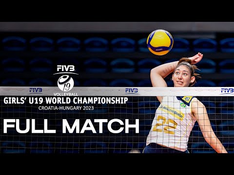 BRA🇧🇷 vs. THA🇹🇭 - Full Match | Girl's U19 World Championship | Pool C