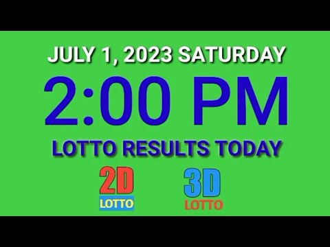 2pm Lotto Result Today PCSO July 1, 2023 Saturday ez2 swertres 2d 3d