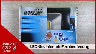 LED-Strahler mit Bewegungsmelder und Fernbedienung - Unboxing Video