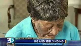 103 year-old woman still singing Gospel hymns