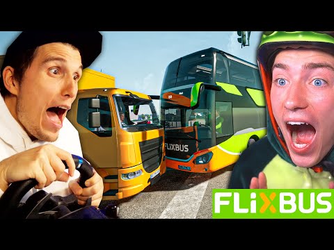 Ich RAMME einen MÜLLWAGEN ✪ (Flixbus) Fernbus Simulator mit Mexify