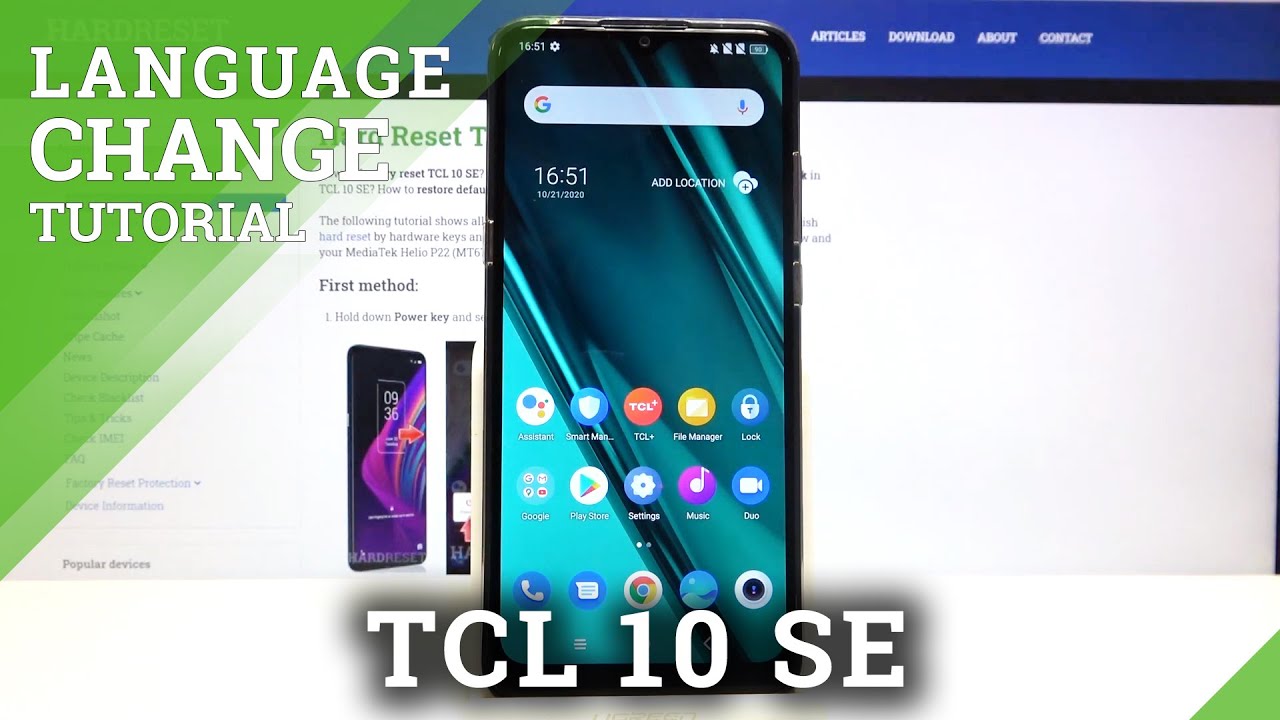 How to Set Up Language in TCL 10 SE – Change Device Language