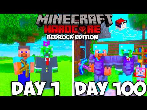 100 Days in Minecraft Bedrock Hardcore... DUOS!