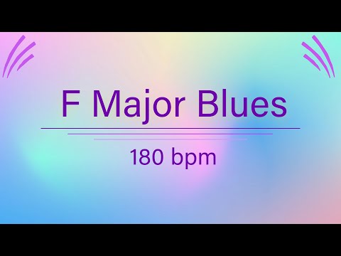 F Major Blues | 180 bpm | Jazz Swing | Play-Along Backing Track
