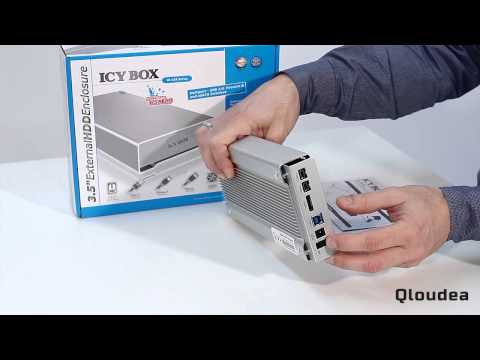 IcyBox IB-328U3SEb - Caja externa - 3.5", SATA, USB 2.0, Firewire 400 y 800, eSATA