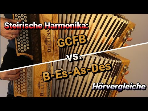 Steirische Harmonika: G-C-F-B vs. B-Es-As-Des? - Hörvergleiche