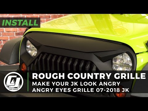 Jeep JK Wrangler Install: Rough Country Angry Eyes Grille