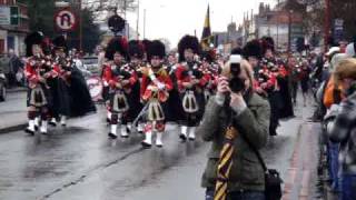 preview picture of video 'Shirley Remembrance Parade 2009 - Shirley Pipe Band'