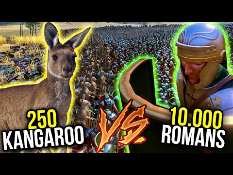 KANGAROO ATTACK! 250 vs 10.000 ROMANS - Ultimate Epic Battle Simulator UEBS