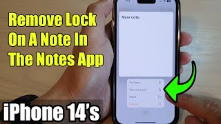 iPhone 14/14 Pro Max: How to Remove Lock On A Note In The Notes App