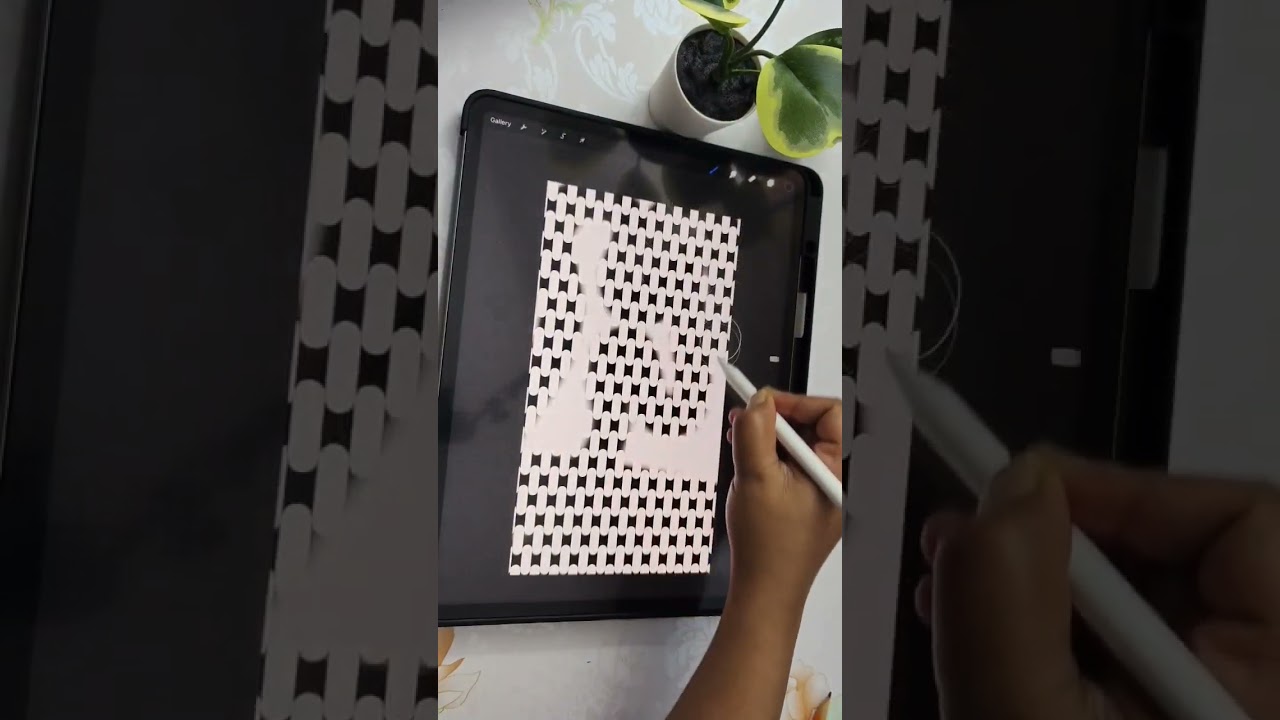 174 -Geometric Pattern Procreate Brush #procreatebrushes #procreatedigitalart #procreate #satisfying