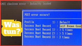 BIOS CMOS checksum error - Mainboard Batterie tauschen in 5 Minuten mit CR2032 von Varta!