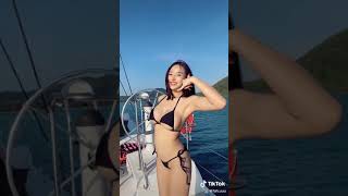 【おっぱい】 tiktok 胸チラ 水着が小さ過ぎて下チチが。。。。 #Shorts