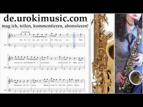 Saxophonunterricht (Alt) Michael Jackson - Beat It Noten Lernen Teil#2 um-i995