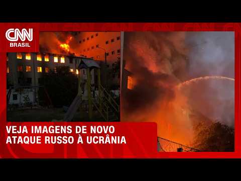 Telhado desaba e dois corpos são encontrados após ataque russo noturno à Ucrânia | CNN BRASIL