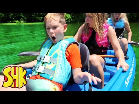 LAKE MYSTERY and swimming challenge! SuperHeroKids Funny Family Videos Compilation