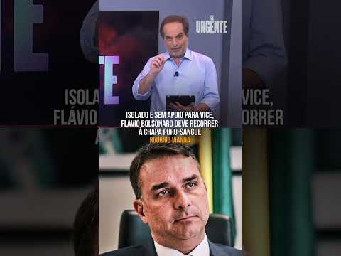 Isolado e sem apoio para vice, Flávio Bolsonaro deve recorrer à chapa puro-sangue.