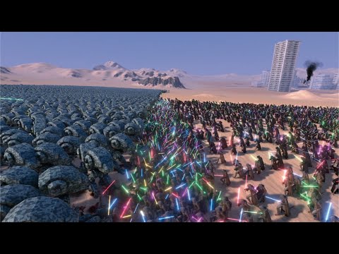 10000 JEDI VS 10000 MECH WALKERS - Ultimate Epic Battle Simulator UEBS