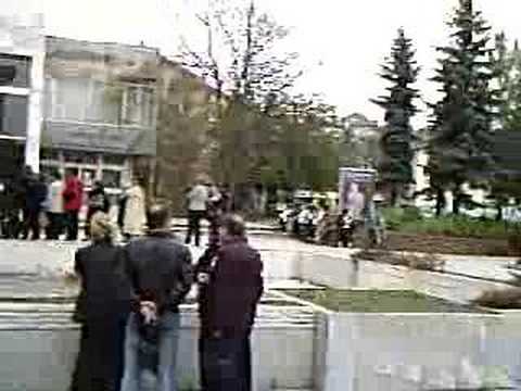 Pernik, Bulgaria Teacher Protest 10.10.07
