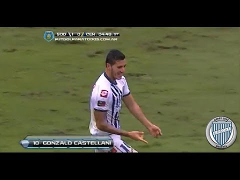 Gol de Castellani. Godoy Cruz 2 - Central 0. Fecha 4. Torneo Final 2014. Fútbol Para Todos