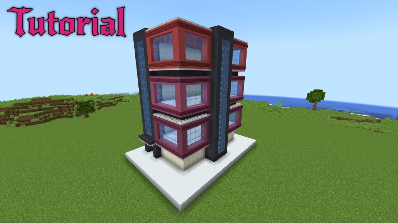 Modern 3-Story Apartment Building Tutorial (Minecraft)
