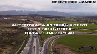 VIDEO - Imagini de pe șantierul autostrăzii Sibiu - Boița. Se lucrează intens 1 video