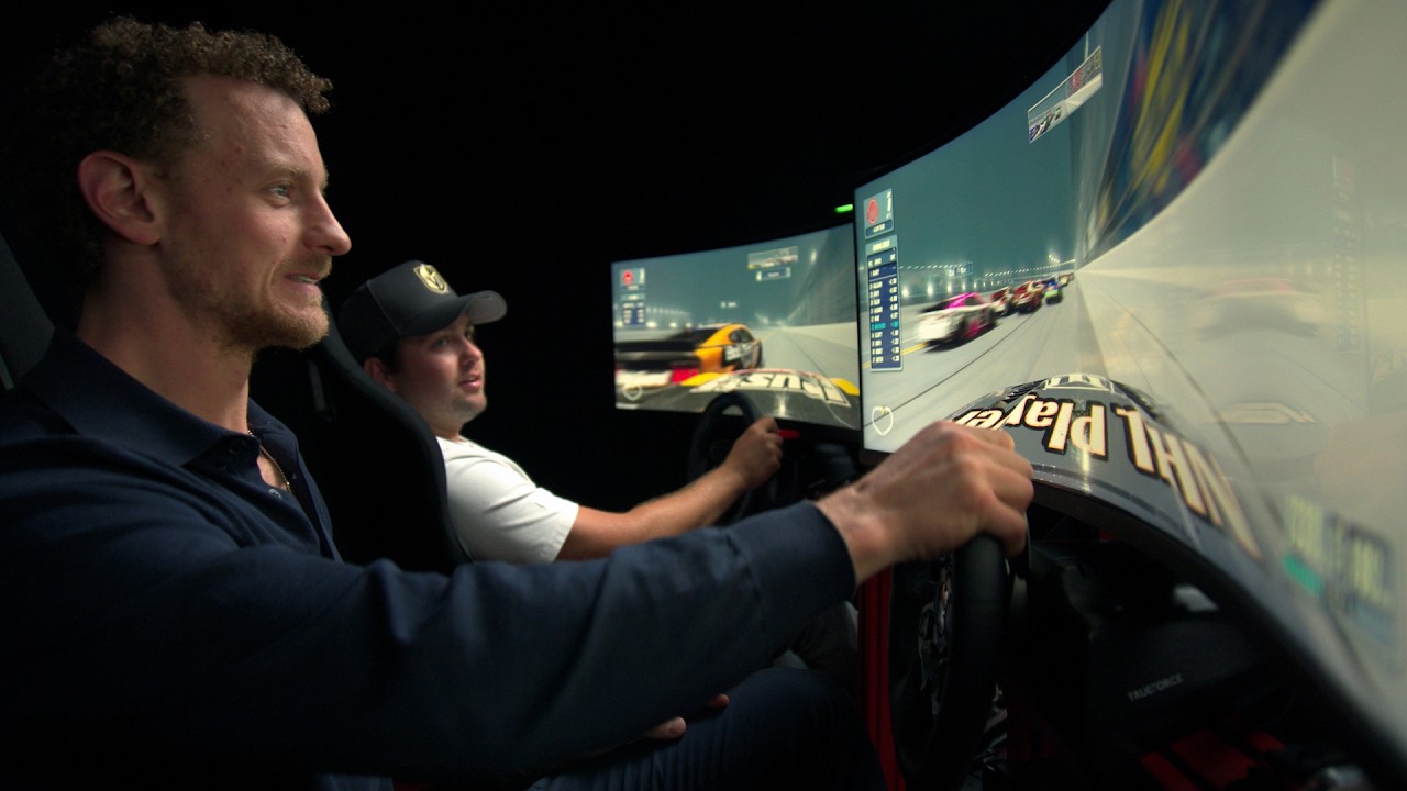 NASCAR Simulator w/ NHL stars Mitch Marner and Jack Eichel