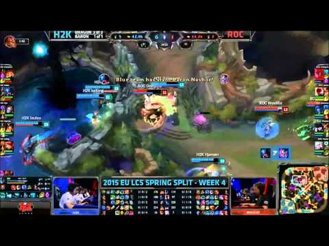 EU LCS 2015 Spring W4D2  : H2K vs ROCCAT Highlights