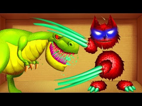 Wolf moon with Claws vs Dinosaurs T-rex | Kick The Buddy