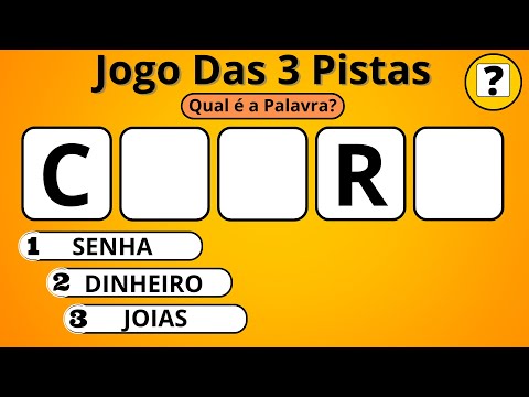 QUIZ - 3 Dicas Para Descobrir Qual é a Palavra | Jogo das 3 Pistas #jogodas3pistas #quiz