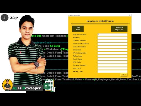Employee Salary Management Software On Excel User form Part-3 |