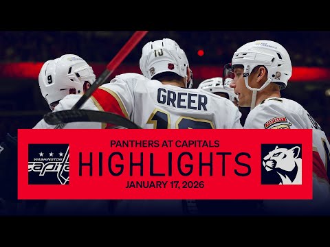 Panthers at Capitals Highlights | 01.17.26
