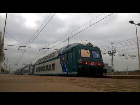 E.464-475 + CARROZZE "Casaralta" TRENORD SOSTA E RIPARTENZA STAZIONE DI SESTO SAN GIOVANNI