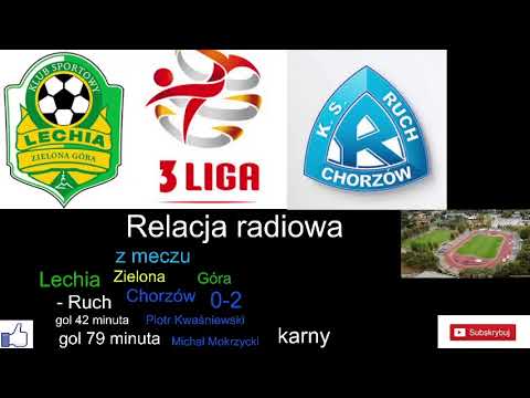 Relacja radiowa meczu 3 grupy 3 ligi Lechia Zielona Góra-Ruch Chorzów