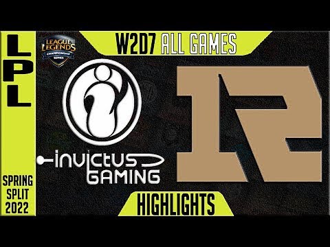 IG vs RNG Highlights ALL GAMES LPL Spring 2022 W2D7 Invictus Gaming vs Royal Never Give Up By RadaR