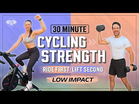 30-minute Low Impact Cycling and Strength Workout for Full Body Muscle Strength