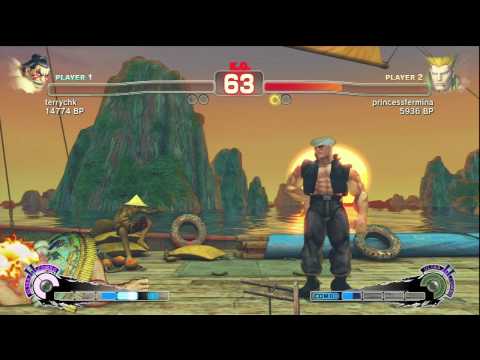 SSF4 - terrychk (Honda) VS. princess fermina (Guile)