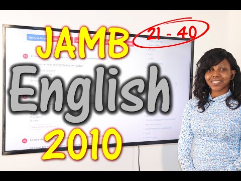 JAMB CBT English 2010 Past Questions 21 - 40